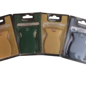 SCENTSY 4 PK OF CAR BARS, 2 COCONUT LEMONGRASS, 1 MYSTERY MAN, 1 SNOWY SPRUCE